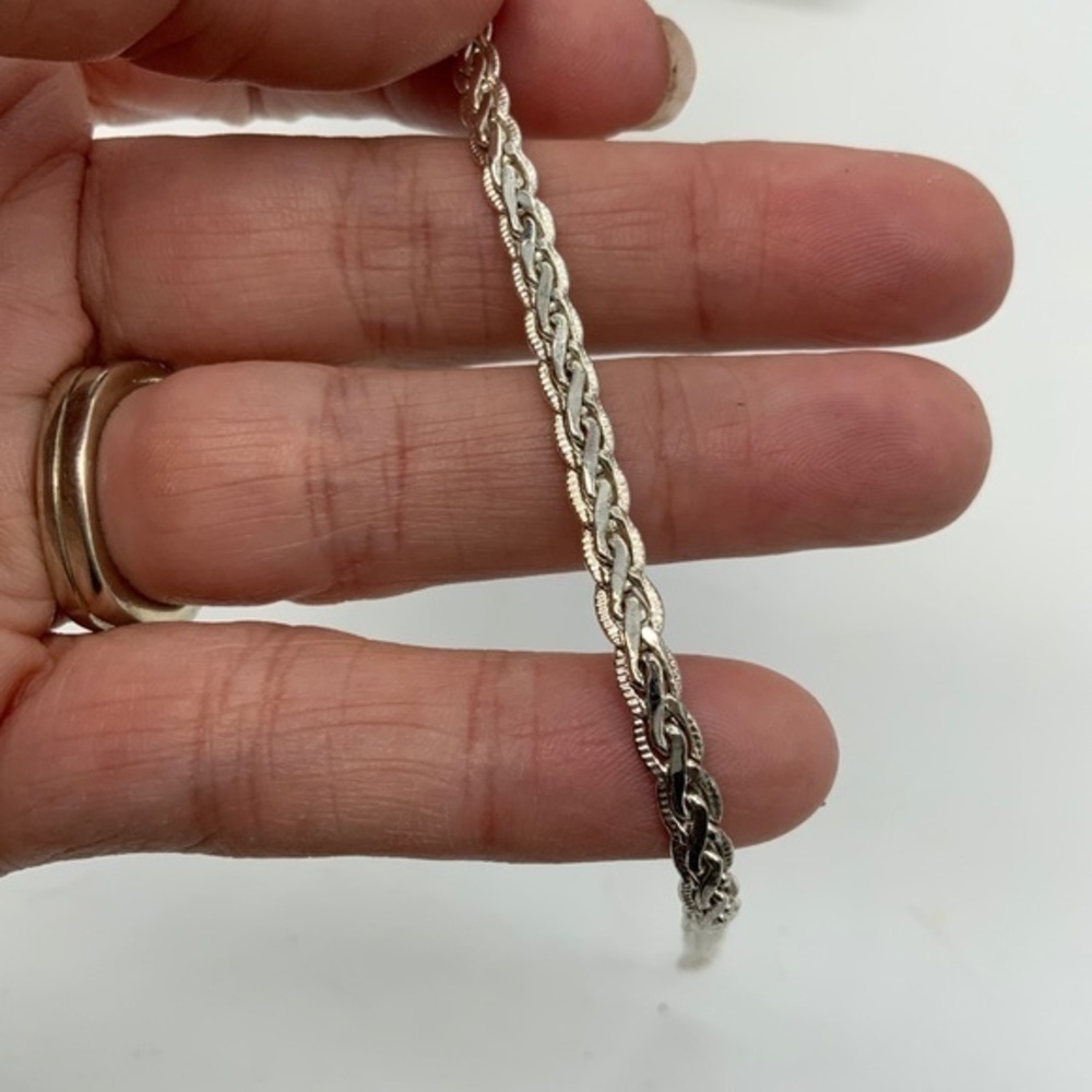 Silver‎ plated braided bracelet